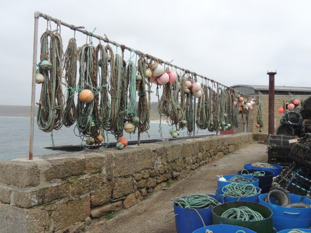 Fishing Nets Drying at Sennen Harbour